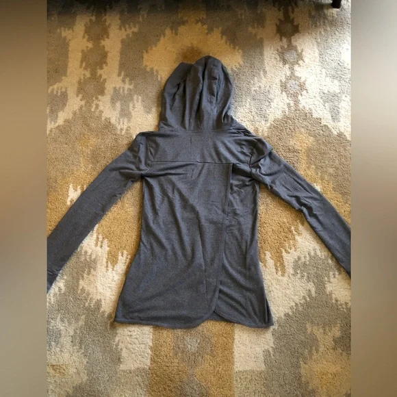 Deso Gray Long Sleeve High Neck Pullover Hoodie Sweater Size XS - Picture 5 of 10